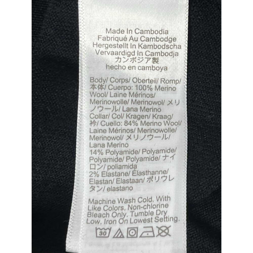 J Crew Carolyn Turtleneck Sweater Merino Wool Medium Black Lightweight Capsule - Picture 7 of 8